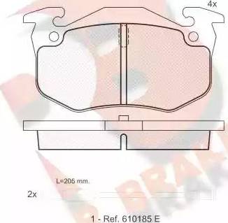 R Brake RB0931 - Тормозные колодки, дисковые, комплект autospares.lv