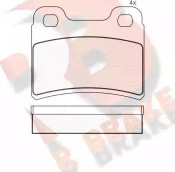 R Brake RB0938 - Тормозные колодки, дисковые, комплект autospares.lv