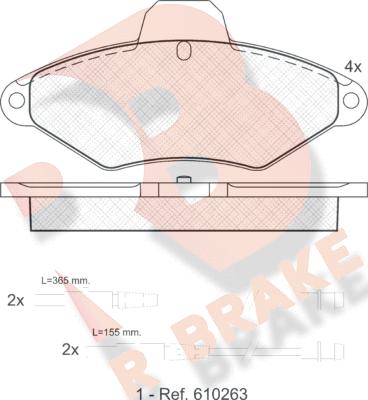 R Brake RB0920 - Тормозные колодки, дисковые, комплект autospares.lv