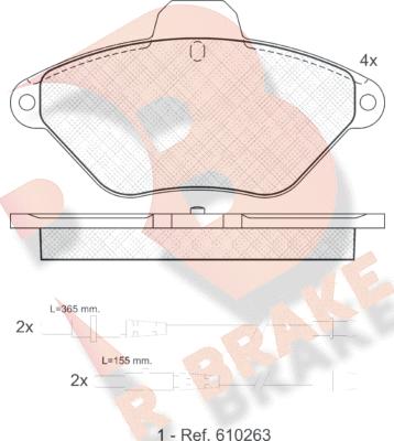 R Brake RB0921 - Тормозные колодки, дисковые, комплект autospares.lv