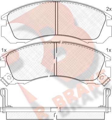 R Brake RB0979 - Тормозные колодки, дисковые, комплект autospares.lv