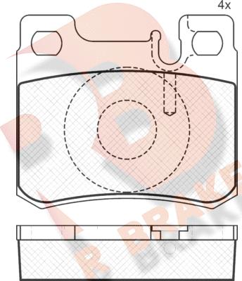 R Brake RB0974 - Тормозные колодки, дисковые, комплект autospares.lv