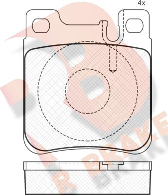 R Brake RB0976 - Тормозные колодки, дисковые, комплект autospares.lv