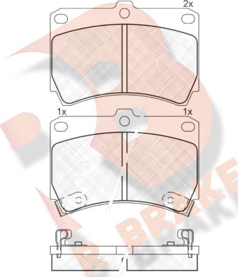 R Brake RB0970 - Тормозные колодки, дисковые, комплект autospares.lv