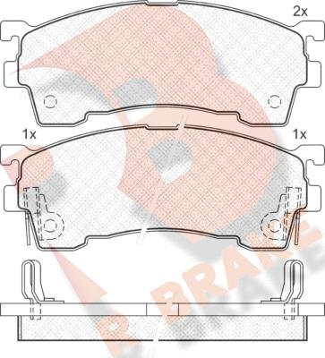 R Brake RB0971-204 - Тормозные колодки, дисковые, комплект autospares.lv