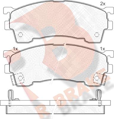 R Brake RB0971-203 - Тормозные колодки, дисковые, комплект autospares.lv