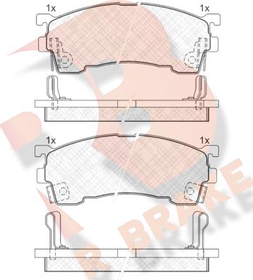 R Brake RB0971 - Тормозные колодки, дисковые, комплект autospares.lv