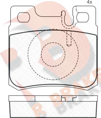 R Brake RB0978 - Тормозные колодки, дисковые, комплект autospares.lv