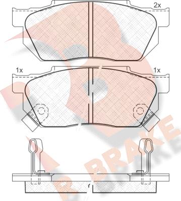 R Brake RB0494 - Тормозные колодки, дисковые, комплект autospares.lv