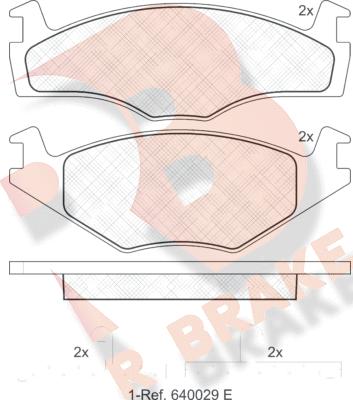 R Brake RB0459 - Тормозные колодки, дисковые, комплект autospares.lv