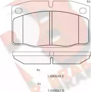 R Brake RB0454-072 - Тормозные колодки, дисковые, комплект autospares.lv