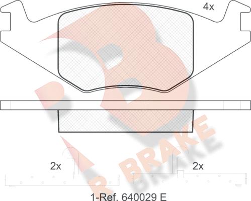 R Brake RB0461 - Тормозные колодки, дисковые, комплект autospares.lv