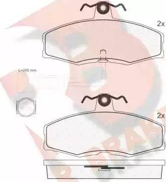 R Brake RB0414 - Тормозные колодки, дисковые, комплект autospares.lv