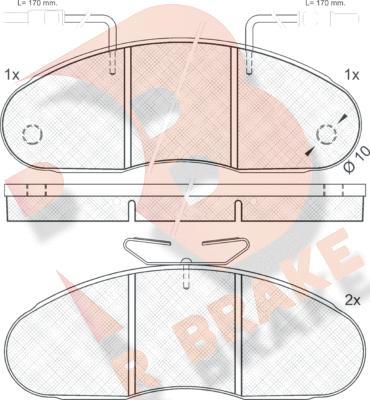 R Brake RB0561 - Тормозные колодки, дисковые, комплект autospares.lv