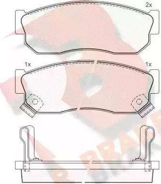 R Brake RB0519 - Тормозные колодки, дисковые, комплект autospares.lv