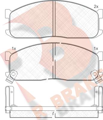 R Brake RB0690 - Тормозные колодки, дисковые, комплект autospares.lv