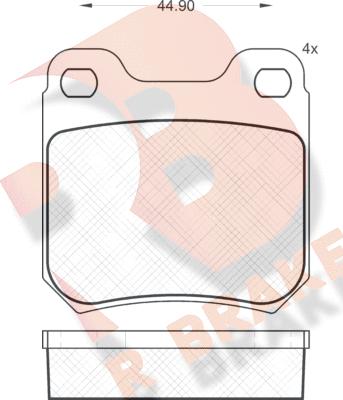 R Brake RB0692 - Тормозные колодки, дисковые, комплект autospares.lv