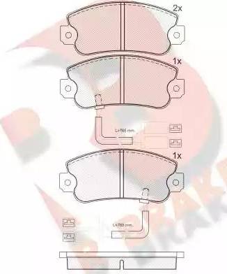 R Brake RB0658 - Тормозные колодки, дисковые, комплект autospares.lv