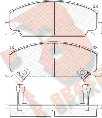 R Brake RB0609 - Тормозные колодки, дисковые, комплект autospares.lv