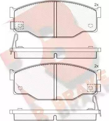 R Brake RB0606 - Тормозные колодки, дисковые, комплект autospares.lv