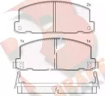 R Brake RB0610 - Тормозные колодки, дисковые, комплект autospares.lv