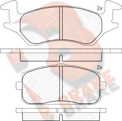 R Brake RB0629 - Тормозные колодки, дисковые, комплект autospares.lv