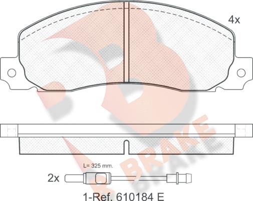 R Brake RB0620 - Тормозные колодки, дисковые, комплект autospares.lv