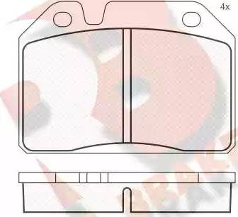 R Brake RB0091 - Тормозные колодки, дисковые, комплект autospares.lv