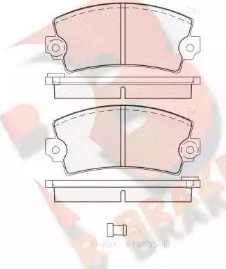 R Brake RB0102 - Тормозные колодки, дисковые, комплект autospares.lv