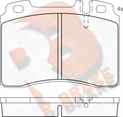 R Brake RB0861-200 - Тормозные колодки, дисковые, комплект autospares.lv