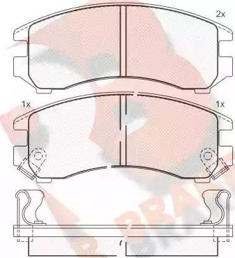 R Brake RB0810 - Тормозные колодки, дисковые, комплект autospares.lv