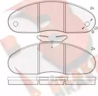 R Brake RB0813 - Тормозные колодки, дисковые, комплект autospares.lv