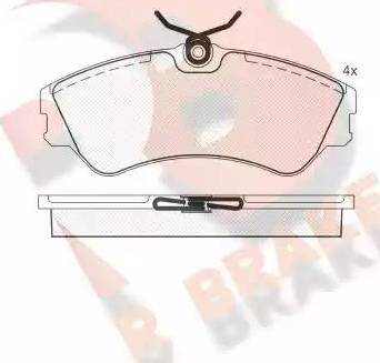 R Brake RB0881 - Тормозные колодки, дисковые, комплект autospares.lv