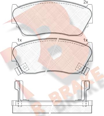 R Brake RB0882 - Тормозные колодки, дисковые, комплект autospares.lv