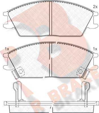 R Brake RB0887 - Тормозные колодки, дисковые, комплект autospares.lv