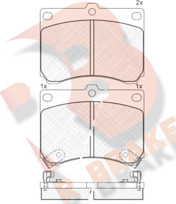 R Brake RB0879 - Тормозные колодки, дисковые, комплект autospares.lv