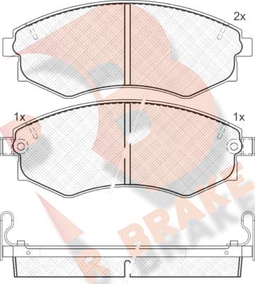 R Brake RB0877 - Тормозные колодки, дисковые, комплект autospares.lv