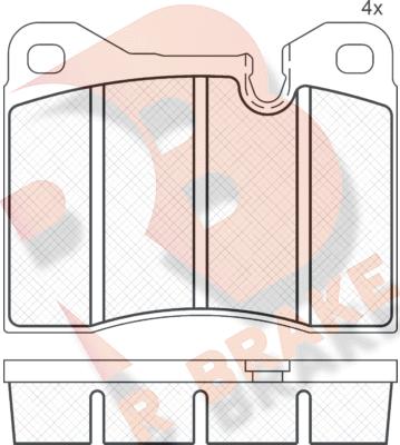 R Brake RB0305 - Тормозные колодки, дисковые, комплект autospares.lv