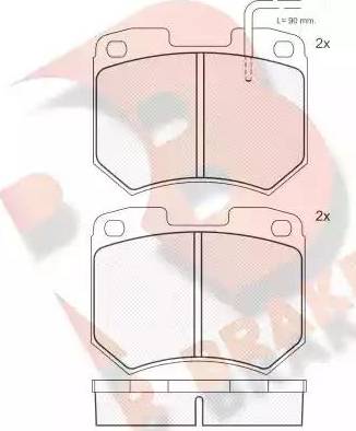 R Brake RB0314 - Тормозные колодки, дисковые, комплект autospares.lv