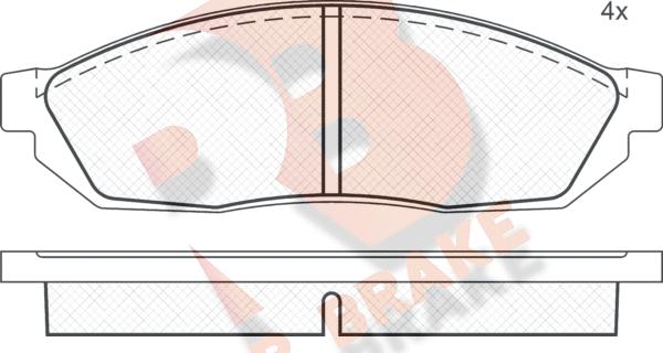 R Brake RB0311 - Тормозные колодки, дисковые, комплект autospares.lv