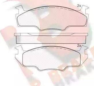 R Brake RB0334 - Тормозные колодки, дисковые, комплект autospares.lv