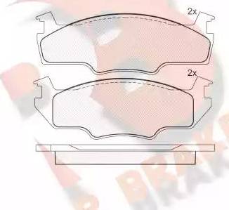 R Brake RB0333 - Тормозные колодки, дисковые, комплект autospares.lv