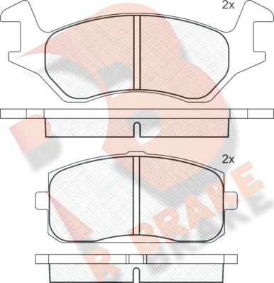 R Brake RB0294 - Тормозные колодки, дисковые, комплект autospares.lv