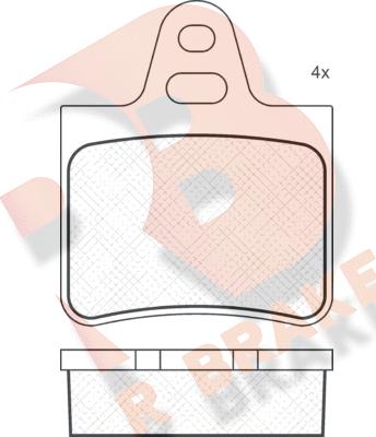 R Brake RB0292 - Тормозные колодки, дисковые, комплект autospares.lv