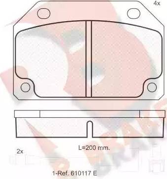 R Brake RB0246 - Тормозные колодки, дисковые, комплект autospares.lv