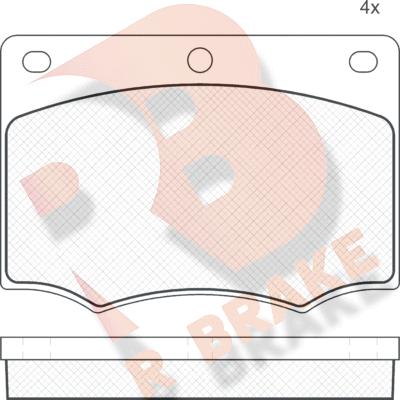 R Brake RB0259 - Тормозные колодки, дисковые, комплект autospares.lv