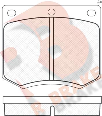 R Brake RB0255 - Тормозные колодки, дисковые, комплект autospares.lv