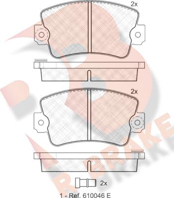 R Brake RB0257 - Тормозные колодки, дисковые, комплект autospares.lv