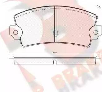 R Brake RB0218 - Тормозные колодки, дисковые, комплект autospares.lv