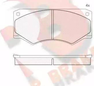 R Brake RB0279 - Тормозные колодки, дисковые, комплект autospares.lv